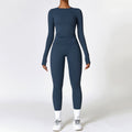 Tight-fitting Brushed Yoga Suit Quick-drying Fitness Clothes  Fitness Long Sleeve Tracksuits  High Waist Leggings Yoga Set