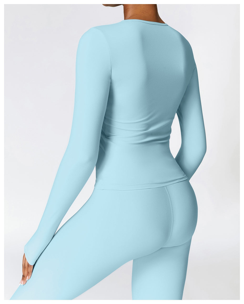 Tight-fitting Brushed Yoga Suit Quick-drying Fitness Clothes  Fitness Long Sleeve Tracksuits  High Waist Leggings Yoga Set